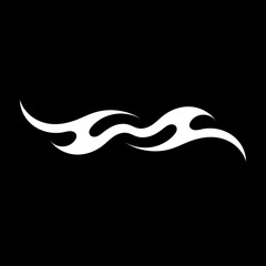 Obraz premium Abstract White form on black background. White geometric shape on black background. Vector.