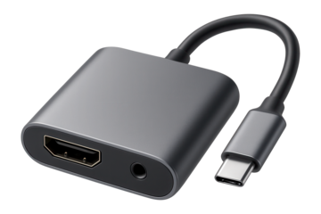 USB-C to HDMI multiport hub with audio jack
