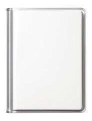 Notebook with transparent cover and blank pages