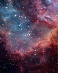 Vibrant cosmic mystery background with stars and nebulas