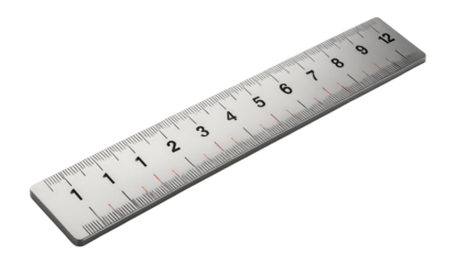 Ruler with dual-color contrasting markings