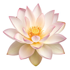 Elegant Pink Lotus Flower Isolated on White Background A Symbol of Purity Enlightenment and Rebirth