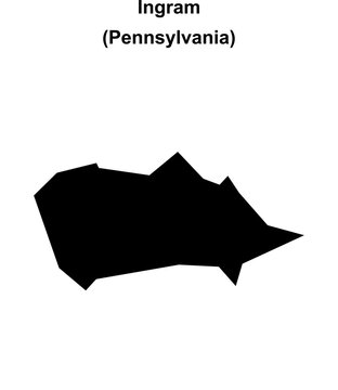 Ingram (Pennsylvania) blank outline map