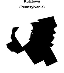 Kutztown (Pennsylvania) blank outline map