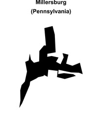 Millersburg (Pennsylvania) blank outline map