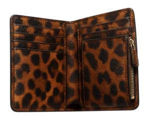 Wallet with an animal print design