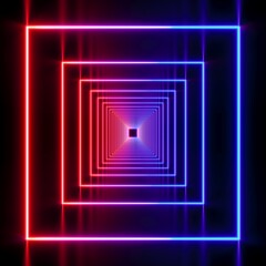 colorful modern lighting with interior empty space, 3d rendering sci-fi concept