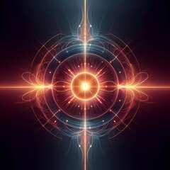 Obraz premium Gradient Futuristic Wallpaper with Glowing Energy Core