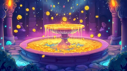 Golden fountain of wealth