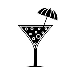 Lemonade icon vector. Cocktail illustration sign. Drink symbol or logo.