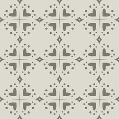 Seamless geometric retro wallpaper with Celtic floral ornament illustration
