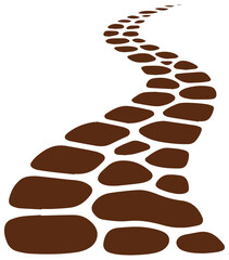 Follow the path to success with this stone pathway illustration, a journey metaphor