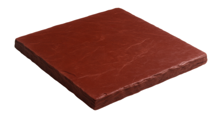Flat red slate piece with smooth surface