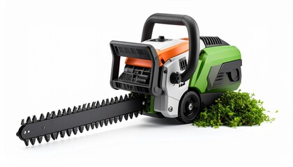 Fototapeta premium Chain Saw with White Background