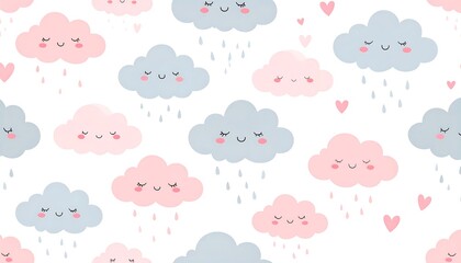 Pastel cloud pattern background