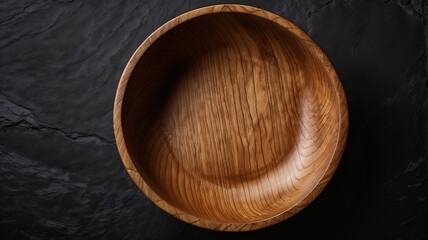 empty wooden bowl