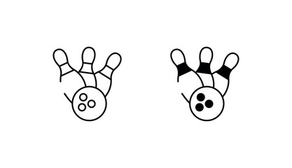 Bowling Miss icon design with white background stock illustration