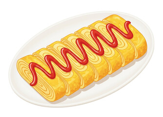 rolled omelet, egg roll