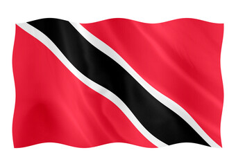 Digital composite. Trinidad and Tobago flag. ..31st August is Trinidad and Tobago Independence Day. ..PNG file..symbol, country, nation, national, T&T, Trinidadian,
