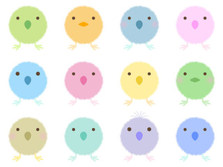 ヒヨコのシームレスパターン　A-1