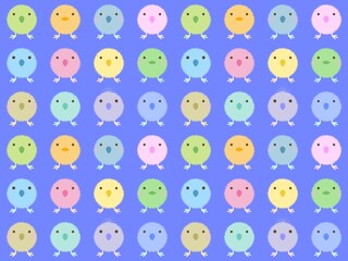 ヒヨコのシームレスパターン　A-4'