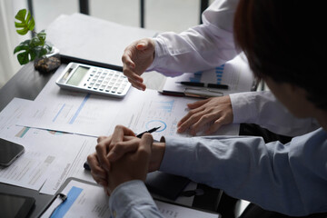 Group of businessman meeting and working together at modern office, Business planning and solution having a discussion