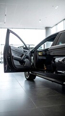 Car Door Open Showroom Floor Interior