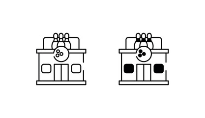 Bowling Club icon design with white background stock illustration