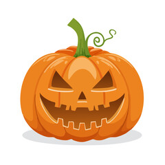 halloween pumpkin isolated on white