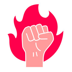 Hero Flame Punch Icon