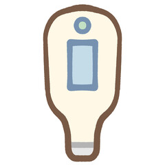 シンプルでかわいい体温計のアイコンイラスト素材
