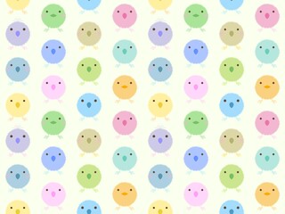 ヒヨコのシームレスパターン　B-2'