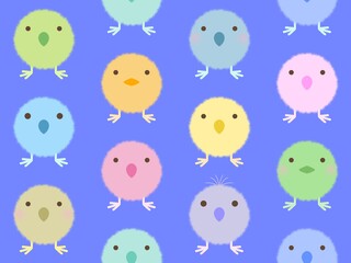 ヒヨコのシームレスパターン　B-4