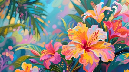 colorful flowers background