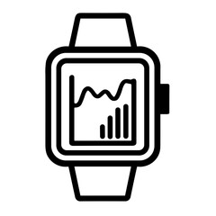 Connected Watch simple Smartwatch Icon