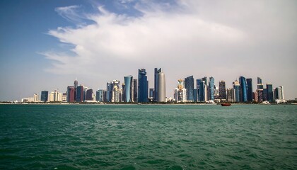 Fototapeta premium City skyline on a sunny day