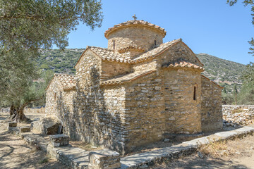 11th-Century Byzantine Church of Saint George Diasoritis in Tragaia Valley, Naxos, Greece