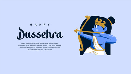 vector happy dussehra indian festival poster template