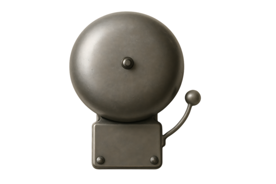 an old school bell is a classic symbol of the beginning or end of a school day isolated on a transparent background