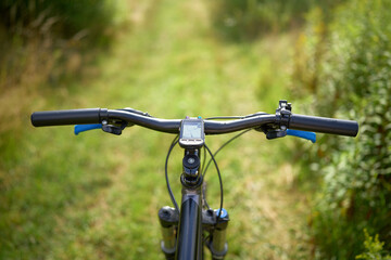 Bicycle ride through nature with GPS