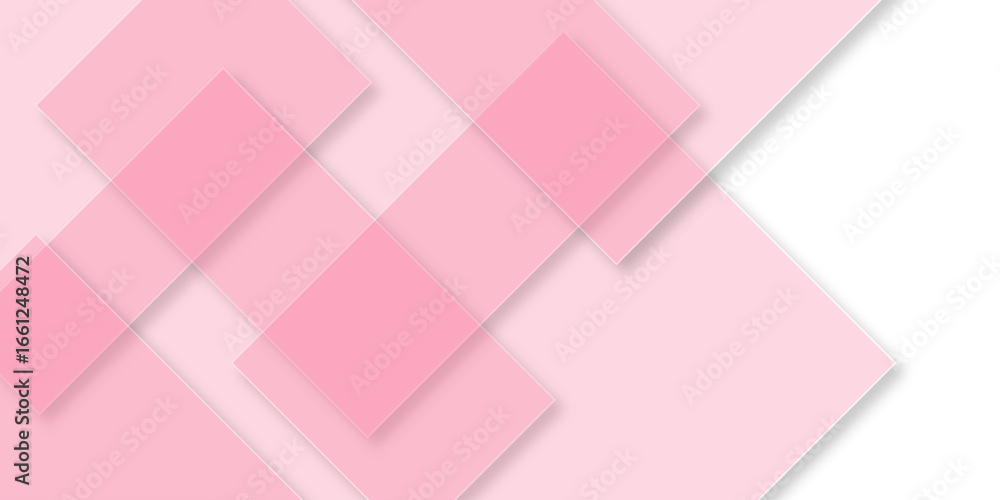 Aufkleber light pink vector background with wry lines. abstract background with pink transparent rhombus geome