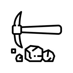 Pickaxe and Ore Outline