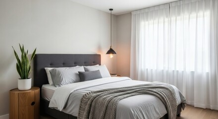 Experience Serene Comfort in a Modern Bedroom Oasis with a Simple Ceiling Design for Bedroom Tranquility