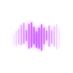 Abstract Purple Equalizer on White Background.