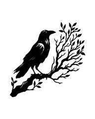 crow on branch