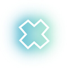 Abstract White Cross Symbol on Gradient.