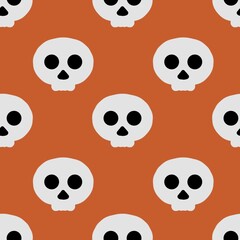 Fototapeta premium seamless pattern with skulls. kawaii design. 