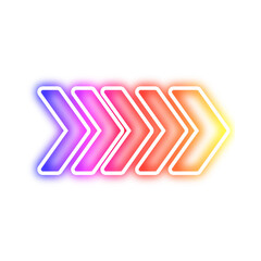 Colorful Neon Arrow Series Forward Progress Indicator.