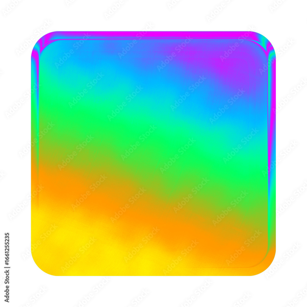Poster colorful gradient square with rounded corners.