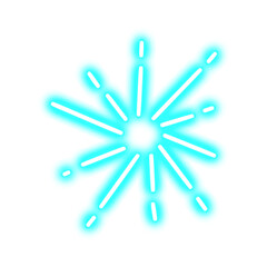 Glowing Blue Snowflake Design Element.